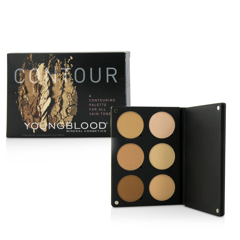 Youngblood Contour Palette For All Skin Tones (3x Highlight Shades, 3x Contouring Shades)  15g/0.48oz