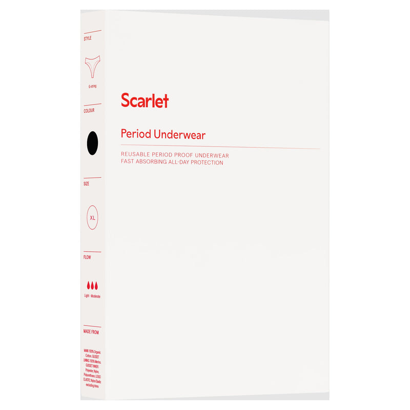 Scarlet Period-Proof G String Light Black XL