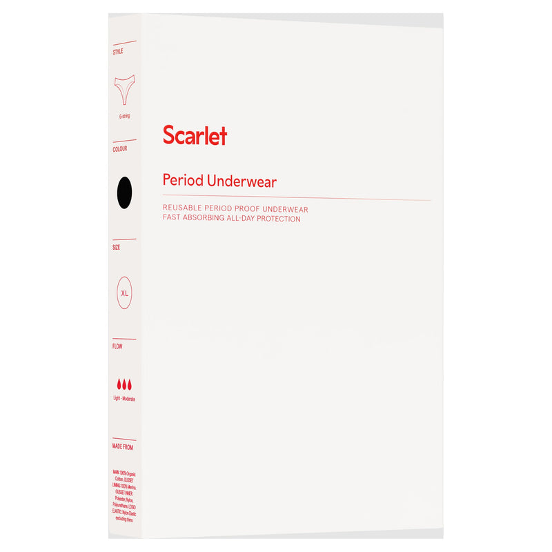 Scarlet Period-Proof G String Light Black XS