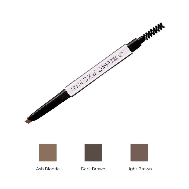 Innoxa 2-In-1 Brow Shape & Define Pencil 0.22g - Light Brown