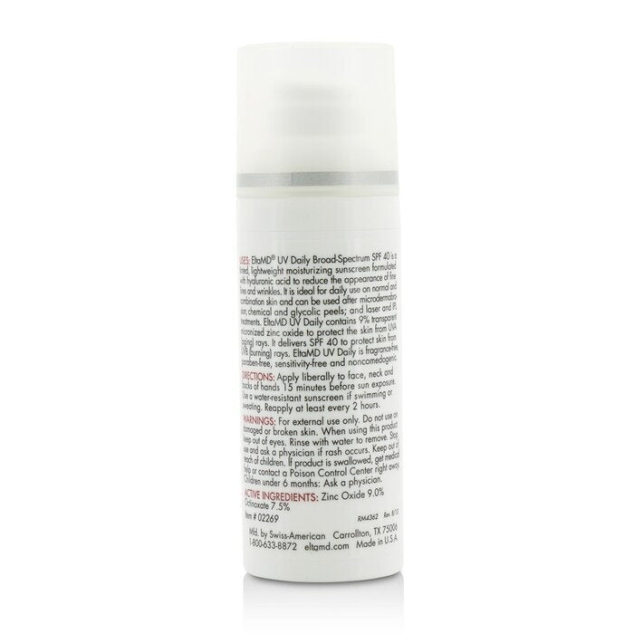 EltaMD UV Daily Moisturizing Facial Sunscreen SPF 40 - For Normal, Combination & Post-Procedure Skin - Tinted 48g/1.7oz