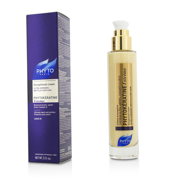 Phyto PhytoKeratine Extreme Exceptional Cream (Ultra-Damaged, Brittle & Dry Hair)  100ml/3.5oz