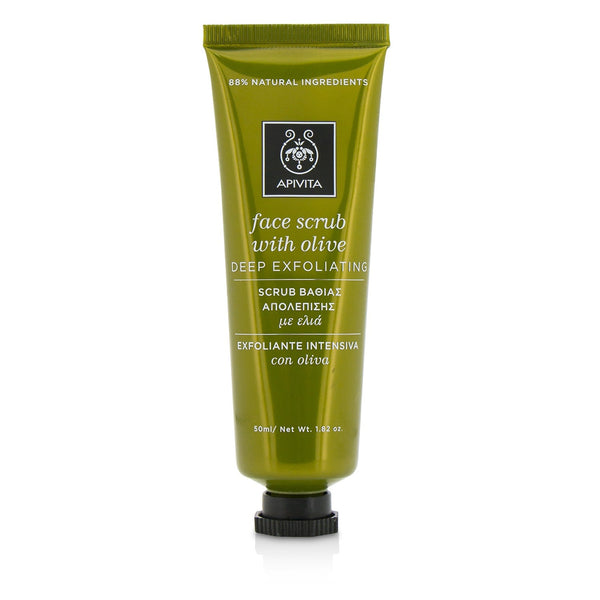 Apivita Face Scrub With Olive - Deep Exfoliating 