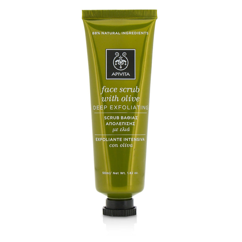Apivita Face Scrub With Olive - Deep Exfoliating 