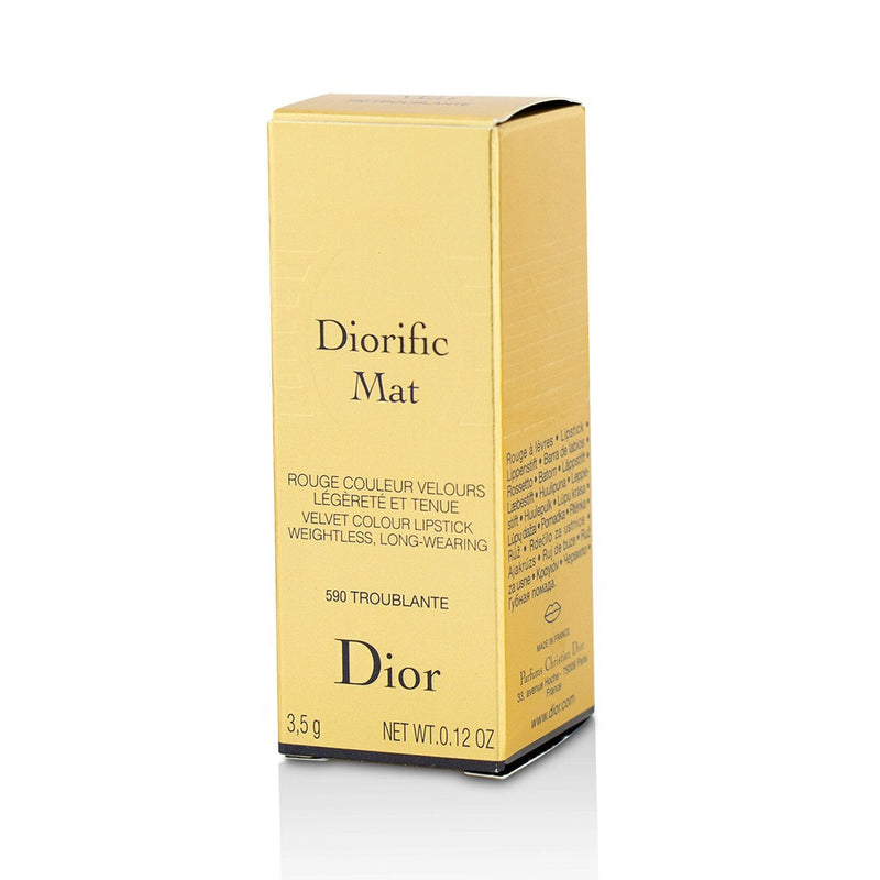 Christian Dior Diorific Mat Velvet Colour Lipstick - # 590 Troublante  3.5g/0.12oz
