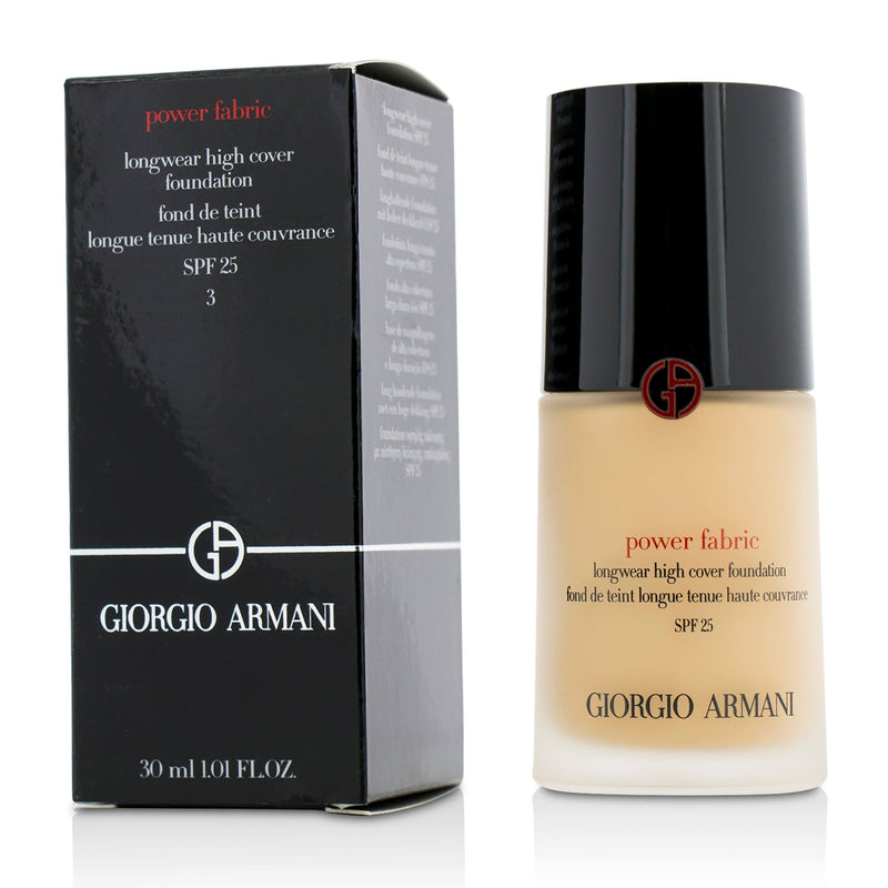Giorgio Armani Power Fabric Longwear High Cover Foundation SPF 25 - # 3 (Fair, Rosy)  30ml/1oz