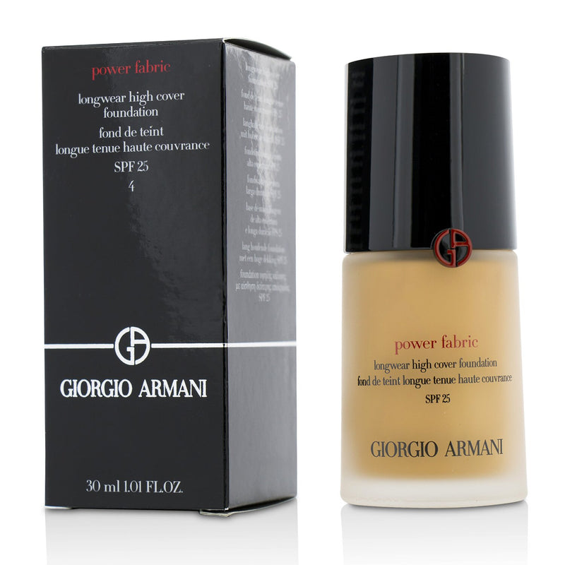 Giorgio Armani Power Fabric Longwear High Cover Foundation SPF 25 - # 4 (Fair, Warm)  30ml/1oz