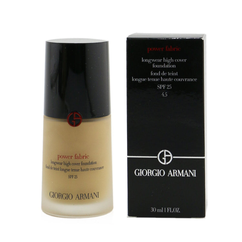 Giorgio Armani Power Fabric Longwear High Cover Foundation SPF 25 - # 4.5 (Light, Golden) 