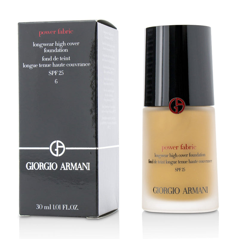 Giorgio Armani Power Fabric Longwear High Cover Foundation SPF 25 - # 6 (Medium, Warm) 