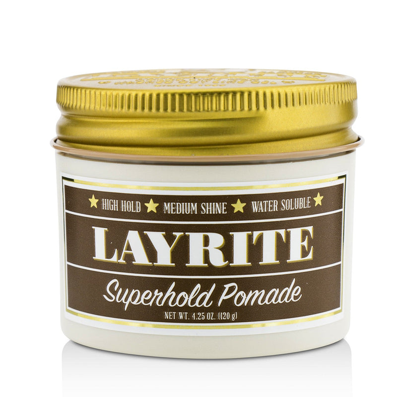 Layrite Superhold Pomade (High Hold, Medium Shine, Water Soluble)  120g/4.25oz