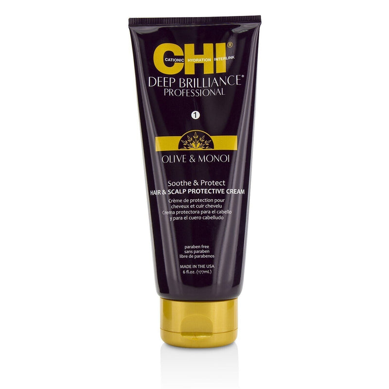 CHI Deep Brilliance Olive & Monoi Soothe & Protect Hair & Scalp Protective Cream 