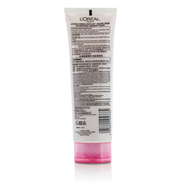 L'Oreal Hydrafresh Anti-Ox Grape Seed Hydrating Creamy Foam 