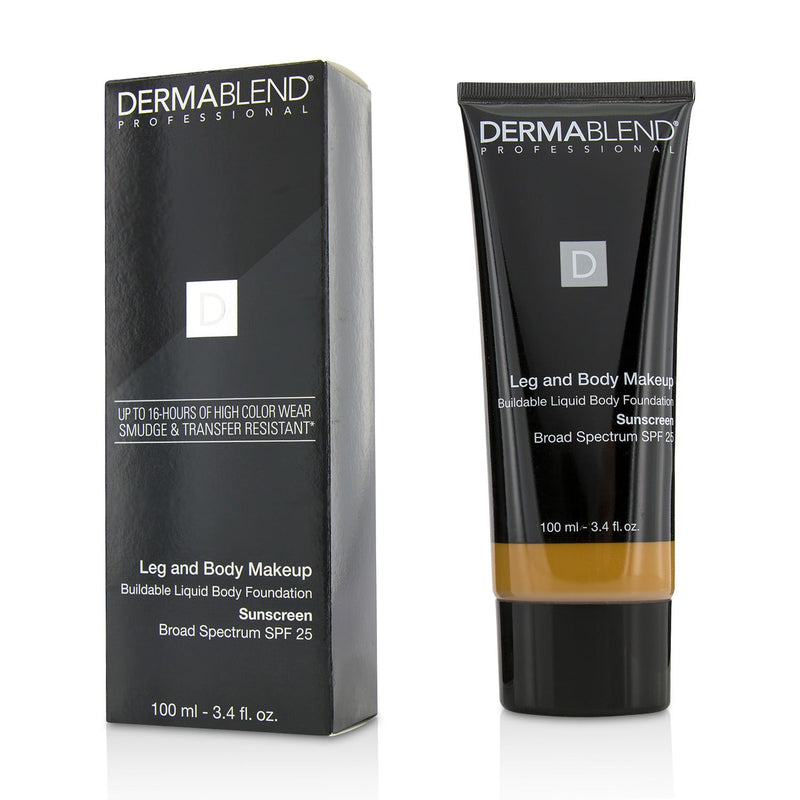 Dermablend Leg and Body Make Up Buildable Liquid Body Foundation Sunscreen Broad Spectrum SPF 25 - #Tan Golden 65N 