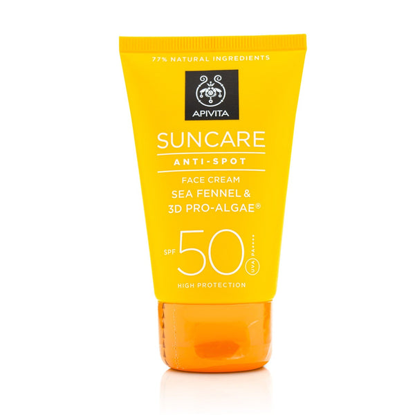 Apivita Suncare Anti-Spot Face Cream Sea Fennel & 3D Pro-Alage SPF 50 