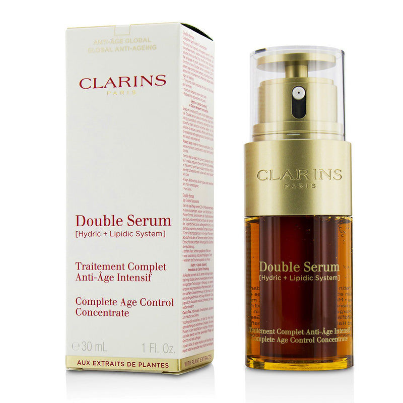 Clarins Double Serum (Hydric + Lipidic System) Complete Age Control Concentrate  30ml/1oz