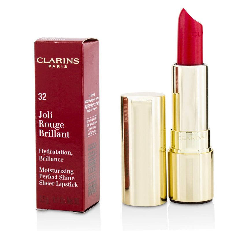 Clarins Joli Rouge Brillant (Moisturizing Perfect Shine Sheer Lipstick) - # 32 Pink Cranberry  3.5g/0.1oz