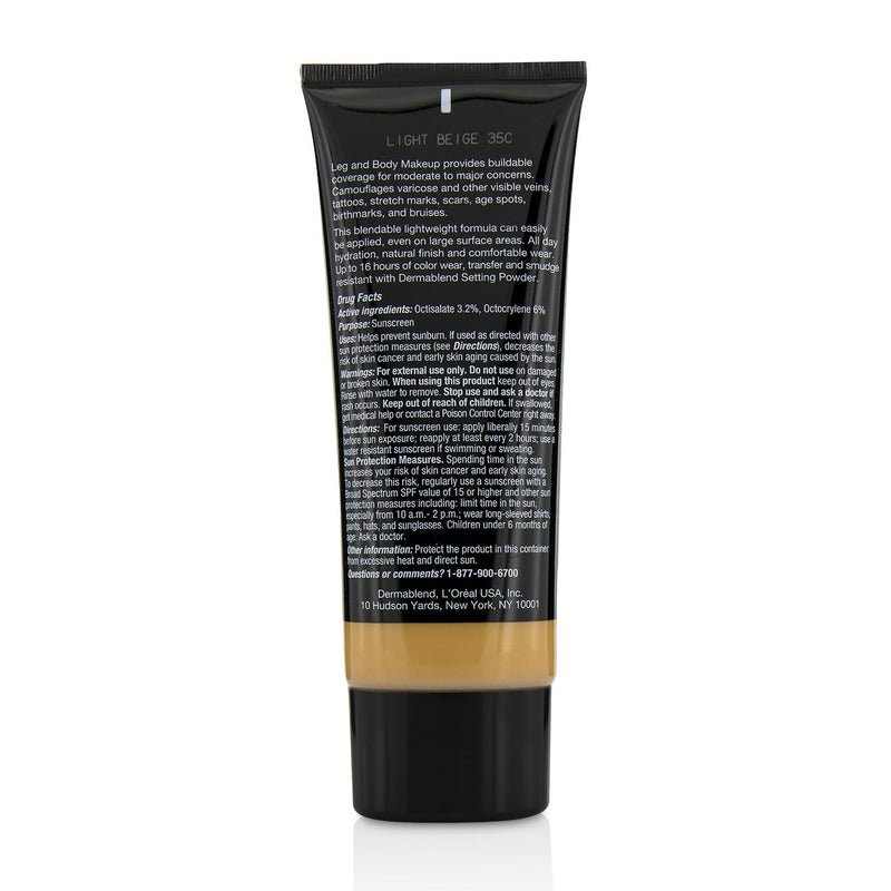 Dermablend Leg and Body Make Up Buildable Liquid Body Foundation Sunscreen Broad Spectrum SPF 25 - #Light Beige 35C 