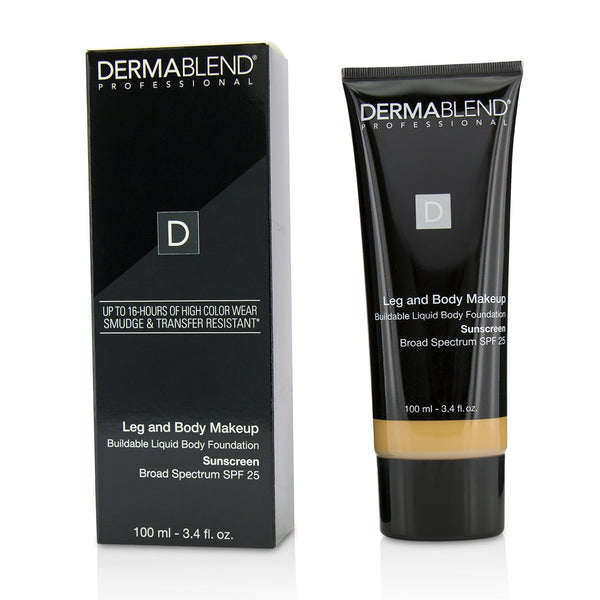 Dermablend Leg and Body Make Up Buildable Liquid Body Foundation Sunscreen Broad Spectrum SPF 25 - #Medium Natural 40N  100ml/3.4oz