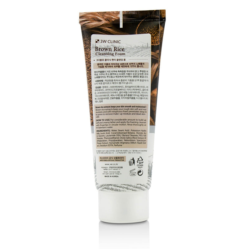 3W Clinic Cleansing Foam - Brown Rice 