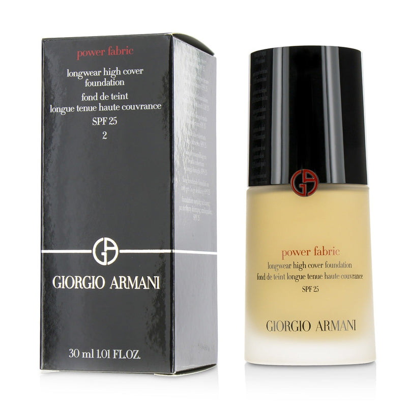 Giorgio Armani Power Fabric Longwear High Cover Foundation SPF 25 - # 2 (Fair, Golden)  30ml/1oz