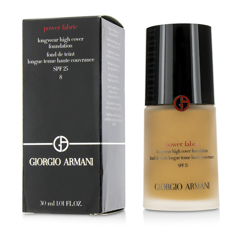 Giorgio Armani Power Fabric Longwear High Cover Foundation SPF 25 - # 8 (Tan, Warm)  30ml/1oz