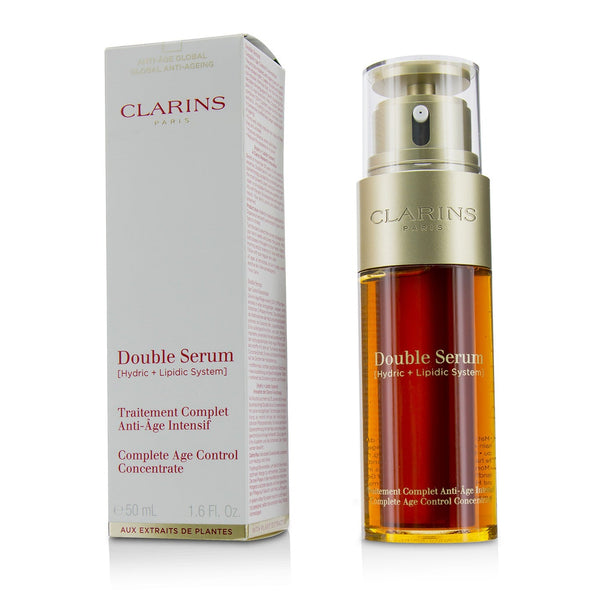 Clarins Double Serum (Hydric + Lipidic System) Complete Age Control Concentrate (Box Slightly Damaged) 