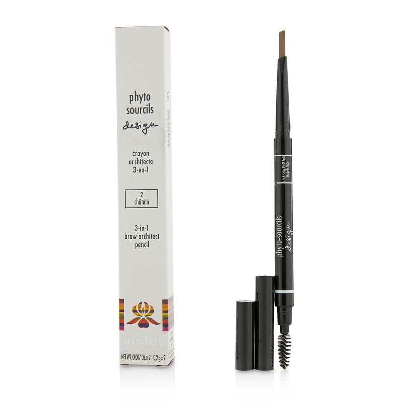 Sisley Phyto Sourcils Design 3 In 1 Brow Architect Pencil - # 2 Chatain 