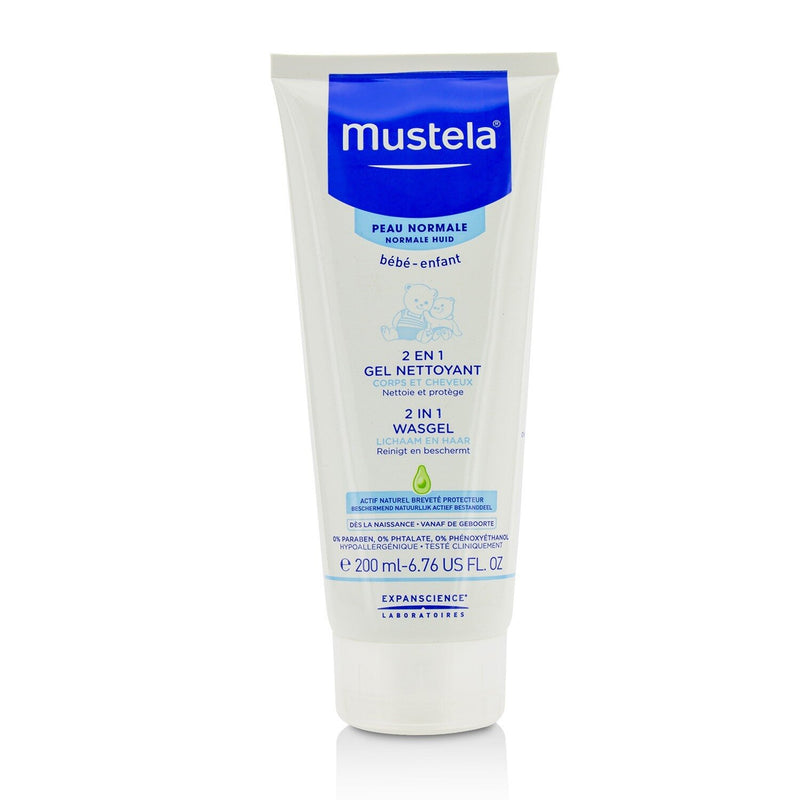 Mustela 2 In 1 Body & Hair Cleansing gel - For Normal Skin  200ml/6.76oz