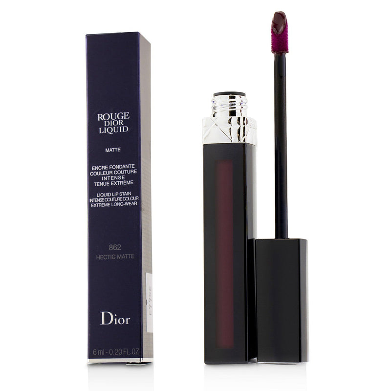 Christian Dior Rouge Dior Liquid Lip Stain - # 862 Hectic Matte (Dark Purple) 