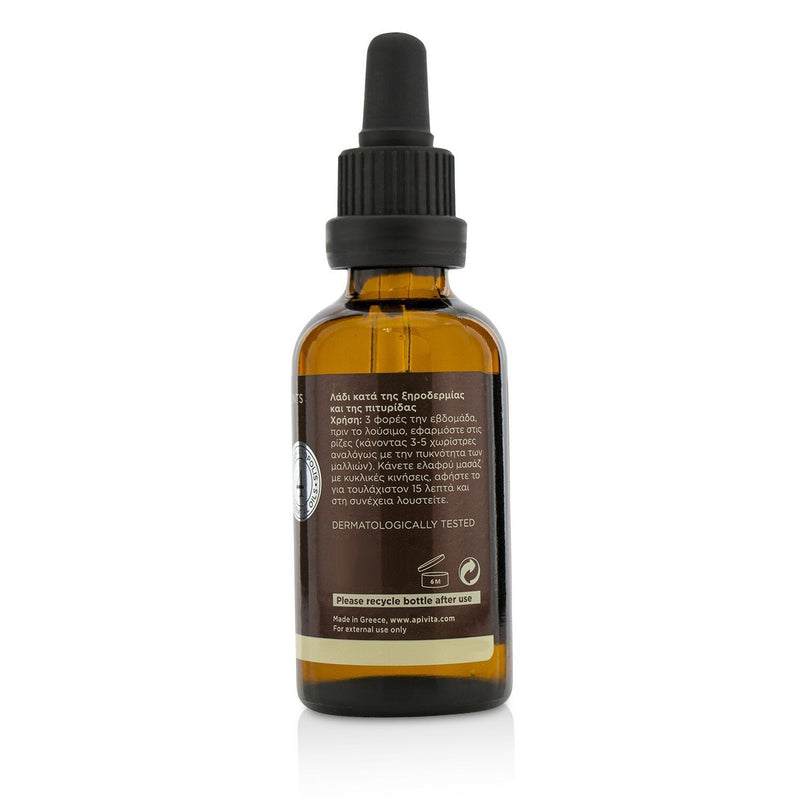 Apivita Dandruff Relief Oil with Celery, Propolis & 4 Essential Oils (For Dry & Oily Dandruff Conditions) 