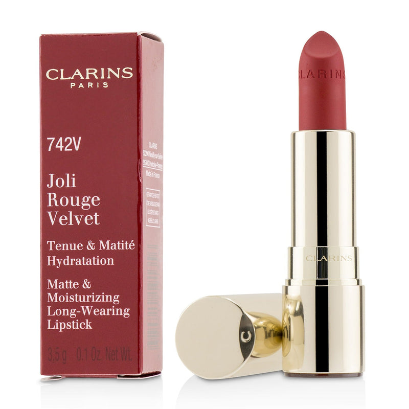 Clarins Joli Rouge Velvet (Matte & Moisturizing Long Wearing Lipstick) - # 742V Joil Rouge 