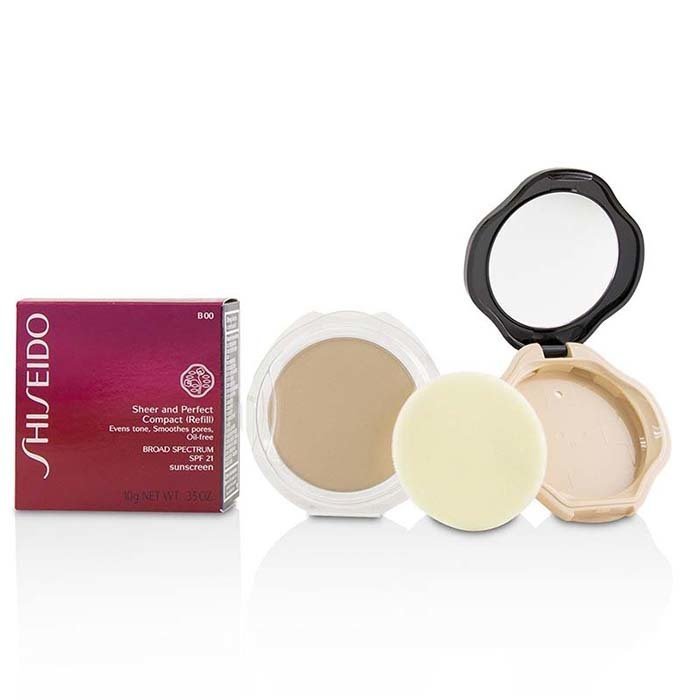 Shiseido Sheer & Perfect Compact Foundation SPF 21 (Case + Refill) - # B00 Very Light Beige 10g/0.35oz