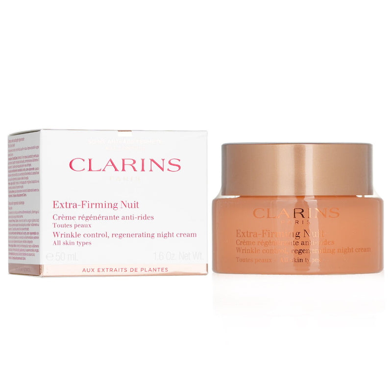 Clarins Extra-Firming Nuit Wrinkle Control, Regenerating Night Cream - All Skin Types  50ml/1.6oz