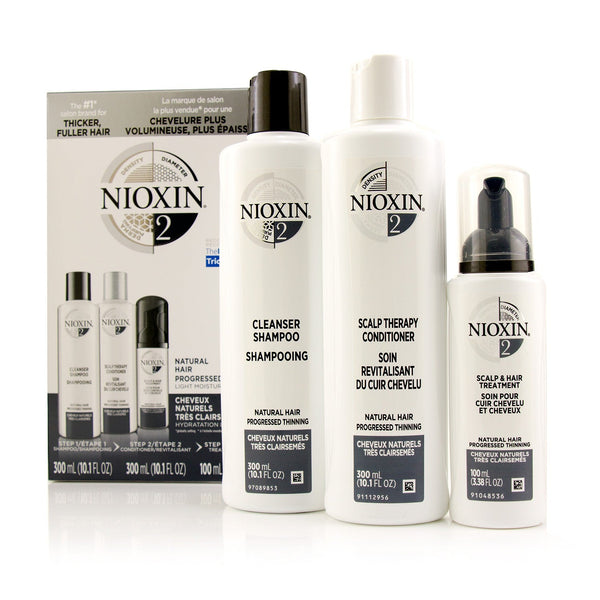 Nioxin 3D Care System Kit 2 - For Natural Hair, Progressed Thinning, Light Moisture 