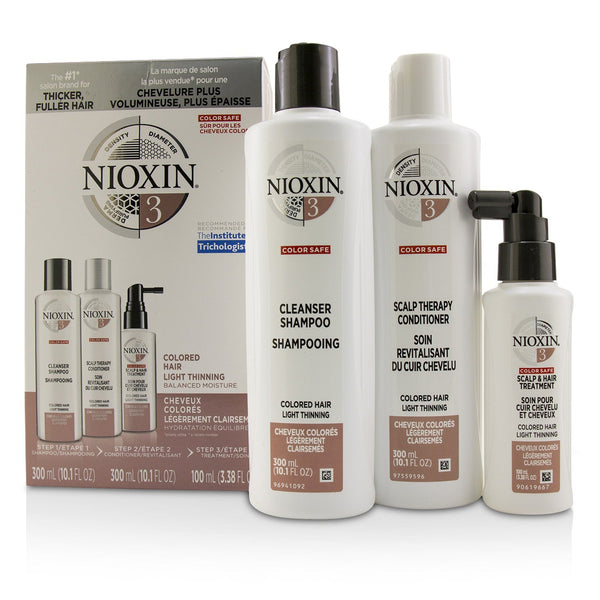 Nioxin 3D Care System Kit 3 - For Colored Hair, Light Thinning, Balanced Moisture  3pcs