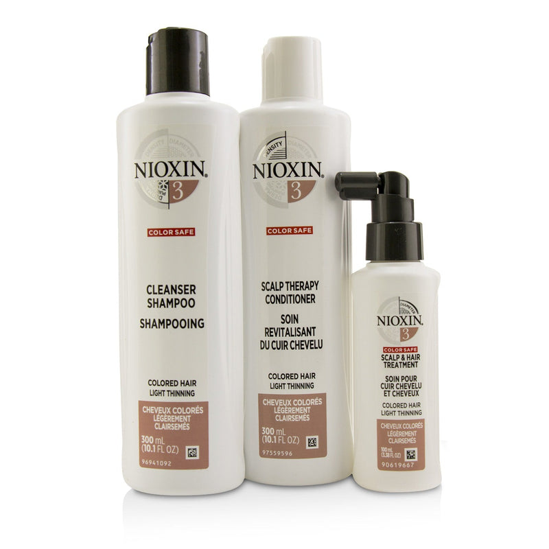 Nioxin 3D Care System Kit 3 - For Colored Hair, Light Thinning, Balanced Moisture  3pcs