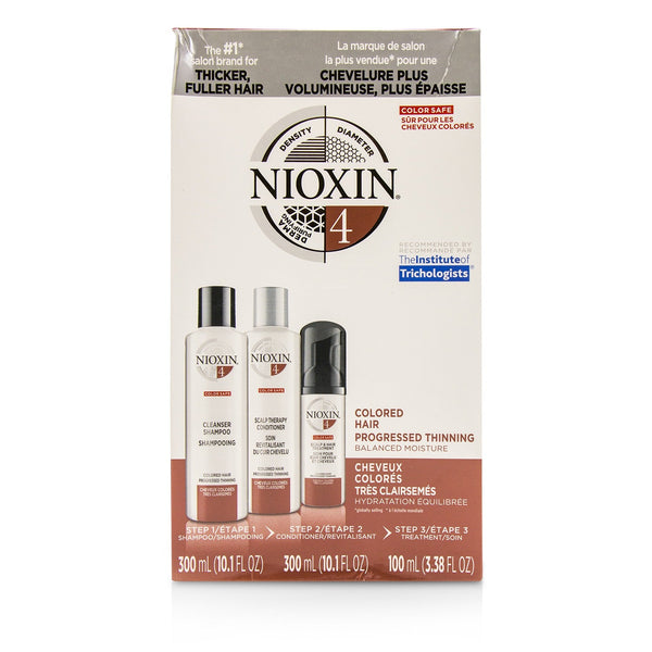 Nioxin 3D Care System Kit 4 - For Colored Hair, Progressed Thinning, Balanced Moisture 