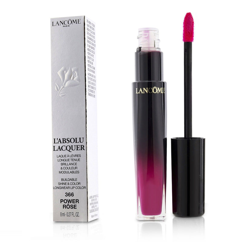 Lancome L'Absolu Lacquer Buildable Shine & Color Longwear Lip Color - # 366 Power Rose 
