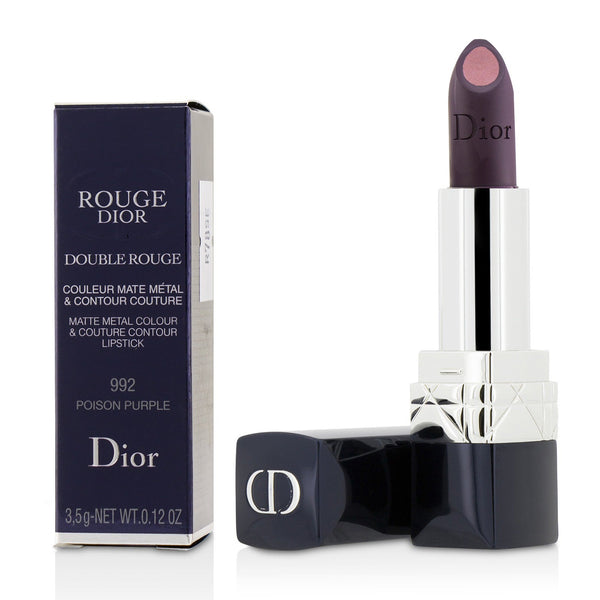 Christian Dior Rouge Dior Double Rouge Matte Metal Colour & Couture Contour Lipstick - # 992 Poison Purple 