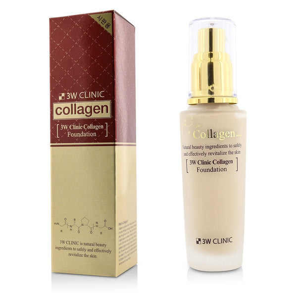 3W Clinic Collagen Foundation - # 21 (Transparent Beige) 