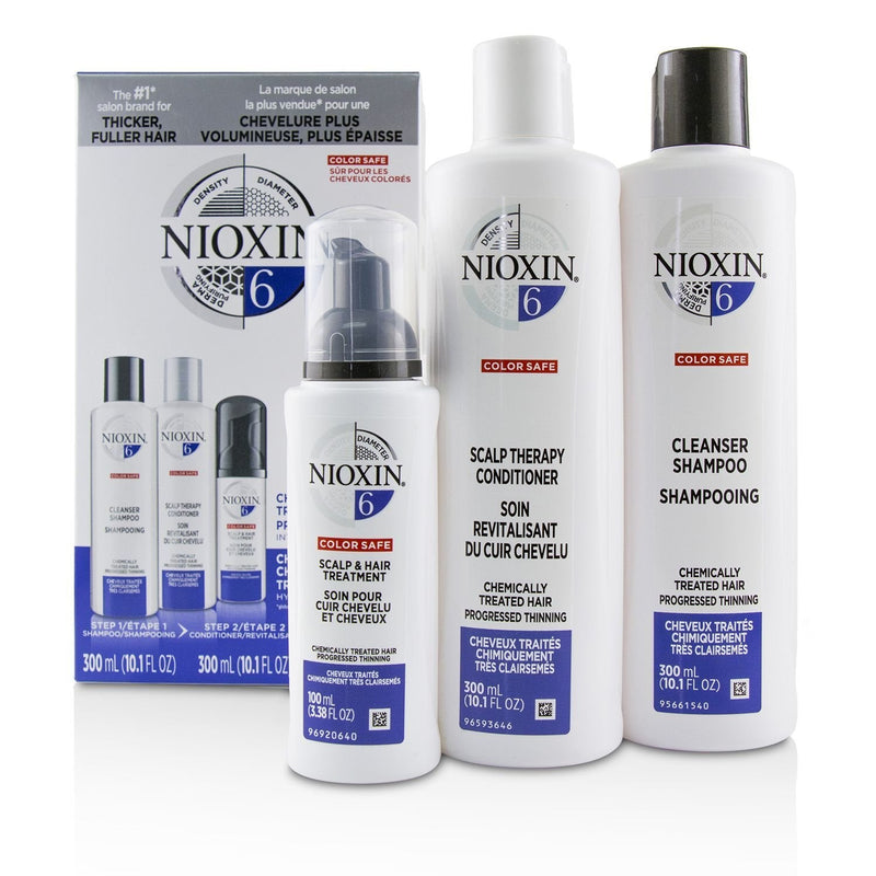 Nioxin 3D Care System Kit 6 - For Chemically Treated Hair, Progressed Thinning  3pcs