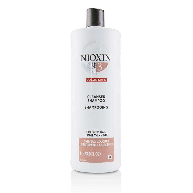 Nioxin Derma Purifying System 3 Cleanser Shampoo (Colored Hair, Light Thinning, Color Safe) 