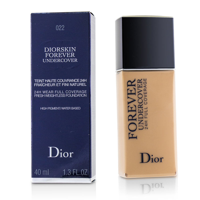 Christian Dior Diorskin Forever Undercover 24H Wear Full Coverage Water Based Foundation - # 022 Cameo  40ml/1.3oz