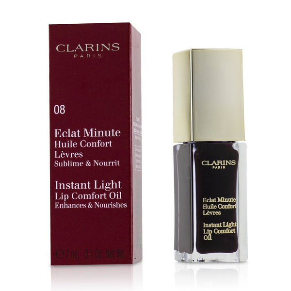 Clarins Eclat Minute Instant Light Lip Comfort Oil - # 08 Blackberry  7ml/0.1oz