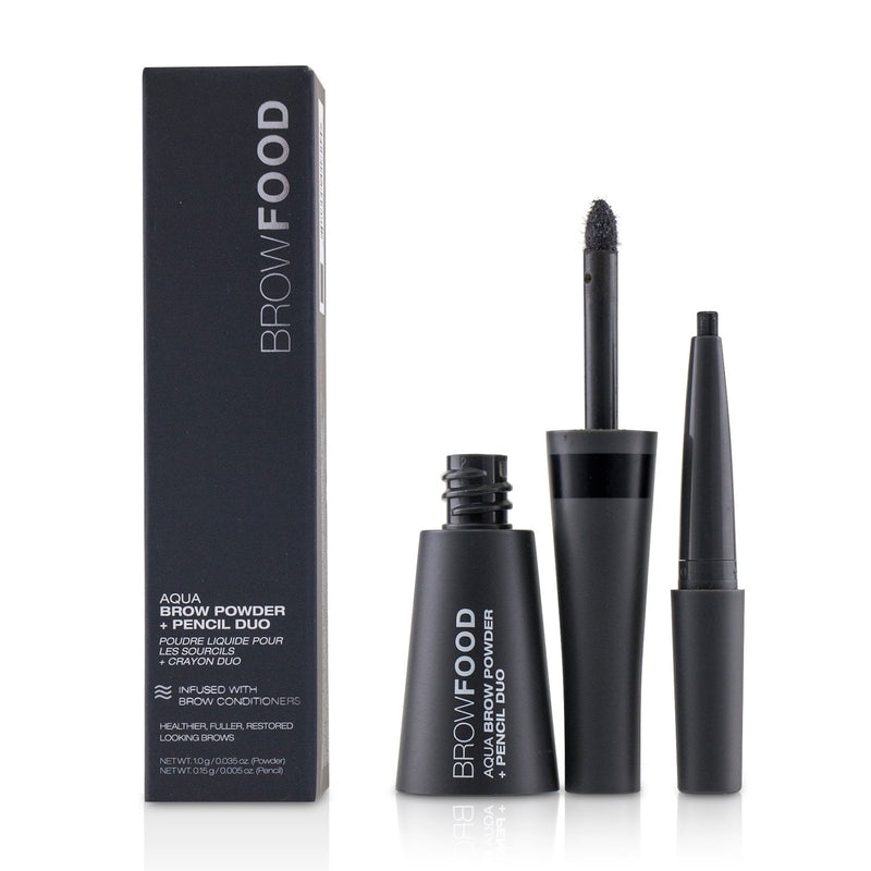 LashFood BrowFood Aqua Brow Powder + Pencil Duo - # Charcoal 