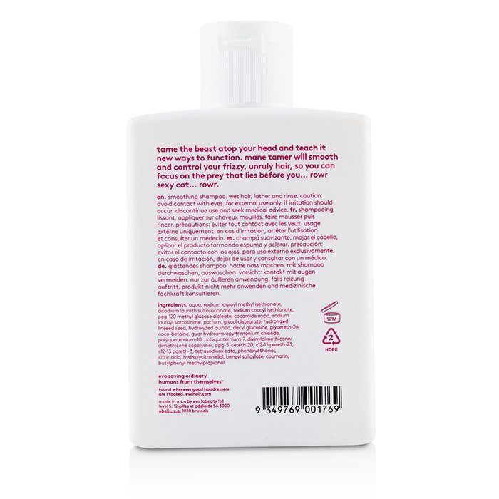 Evo Mane Tamer Smoothing Shampoo 300ml/10.1oz