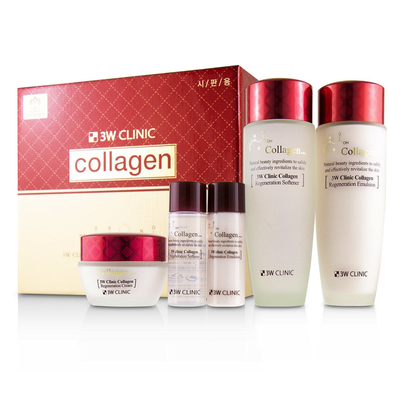 3W Clinic 3W Clinic Collagen Skin Care Set: Softener 150ml + Emulsion 150ml + Cream 60ml + Softener 30ml + Emulsion 30ml 