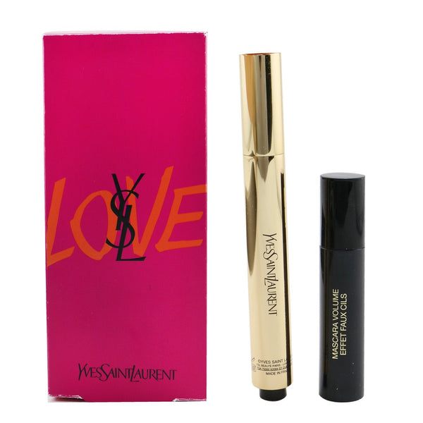 Yves Saint Laurent Love All Lights On Me Set: (1x Touche Eclat 2.5ml + 1x Mini Mascara 2ml) - #2 (Luminous Ivory)  2pcs