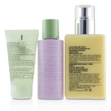 Clinique 3-Step Skin Care System (Skin Type 2): DDML+ 200ml + Clarifying Lotion 2 60ml + Liquid Facial Soap Mild 30ml 
