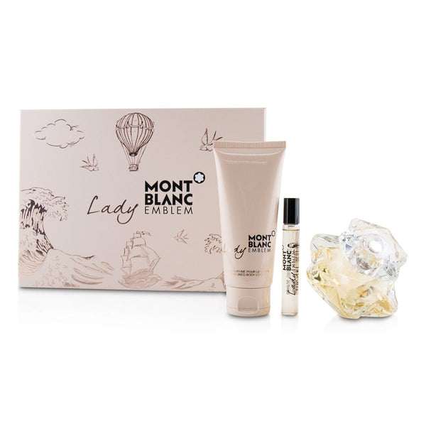 Montblanc Lady Emblem Coffret: Eau De Parfum Spray 75ml/2.5oz + Perfumed Body Lotion 100ml/3.3oz + Eau De Parfum Spray 7.5ml/0.25oz 